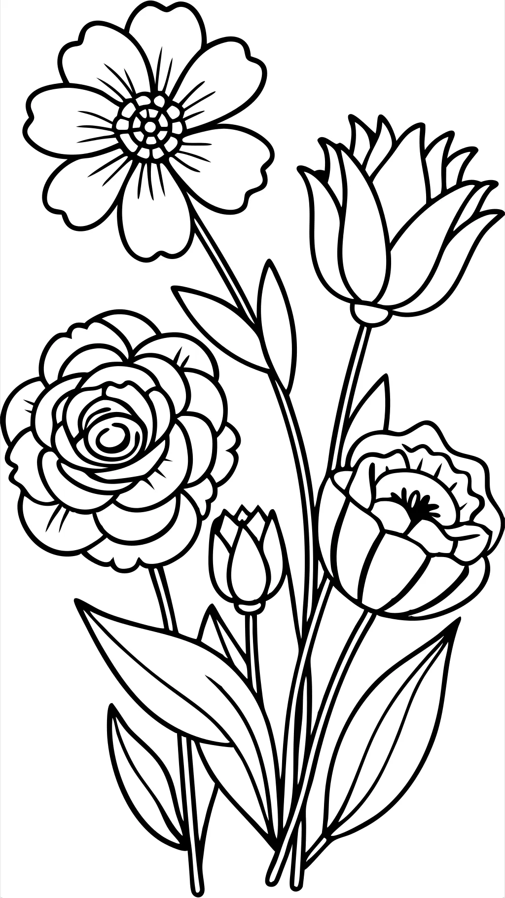 coloriages de jolies fleurs